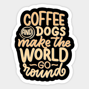 Coffee and dogs Sticker